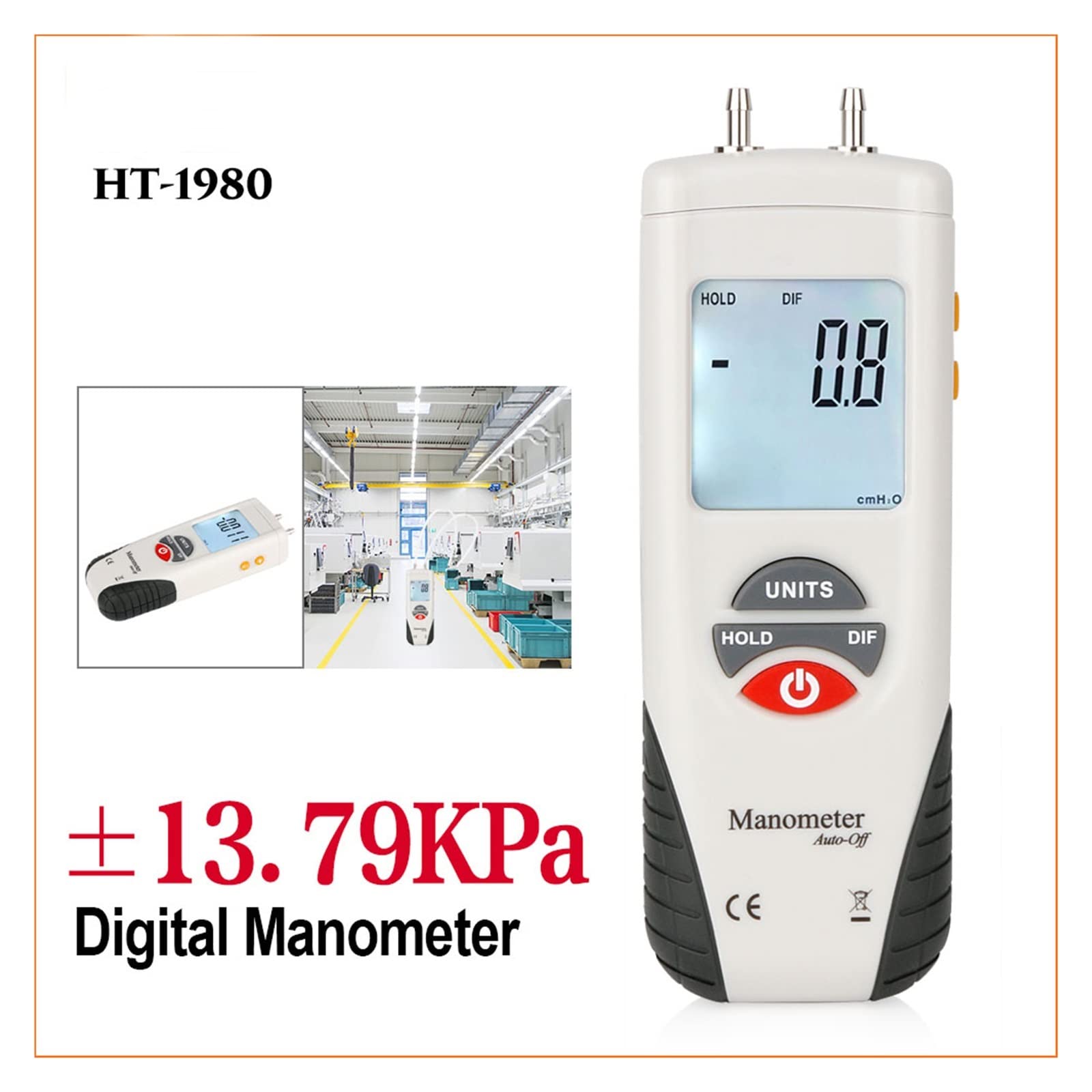Cyfrowy miernik siły, cyfrowy miernik ciśnienia próżniowego gaz różnicowy 80 mm