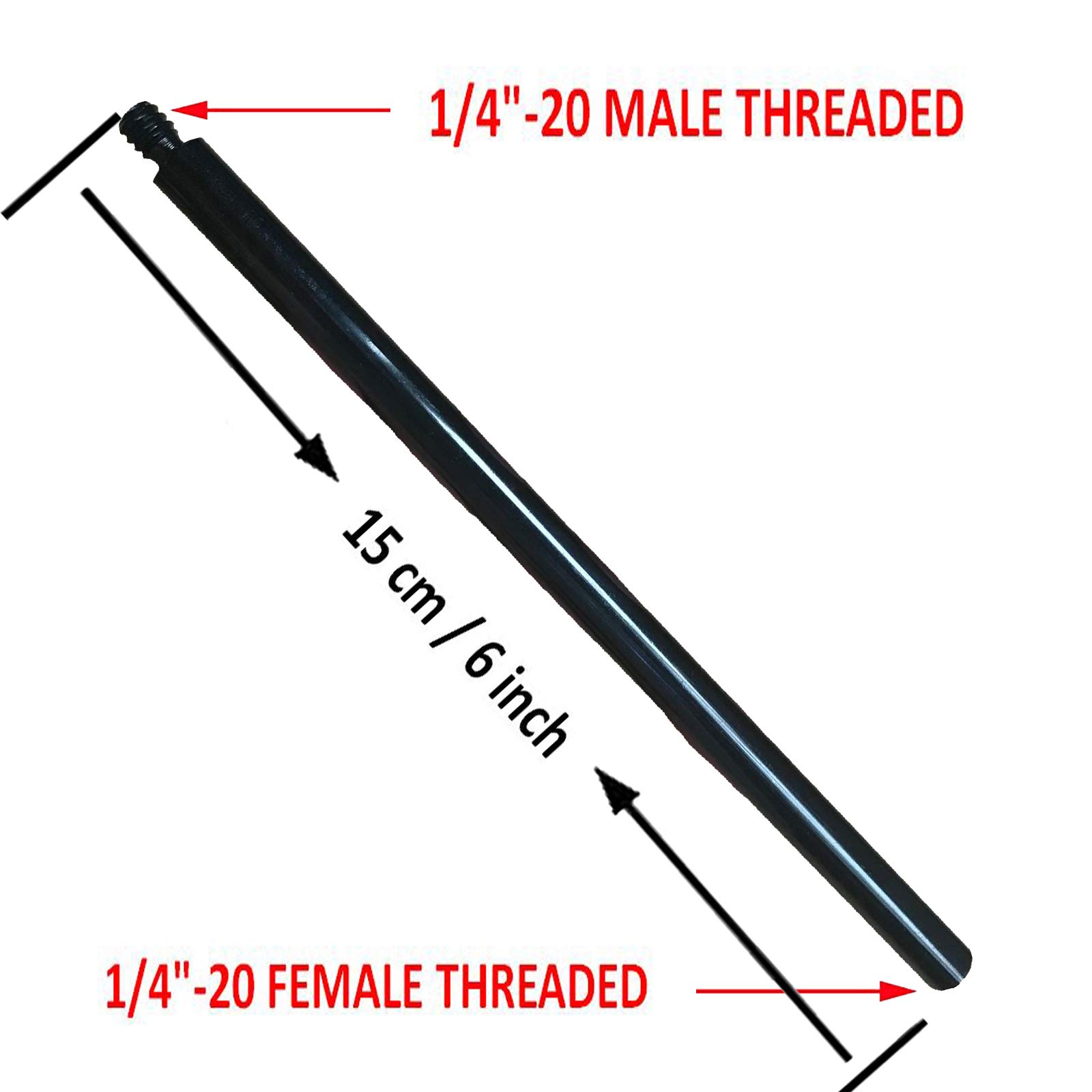 Asta di prolunga da 10 cm da 1/4 a 3/8 treppiedi asta di estensione stabilizzatore accessorio di montaggio bastone per fotocamere treppiedi e