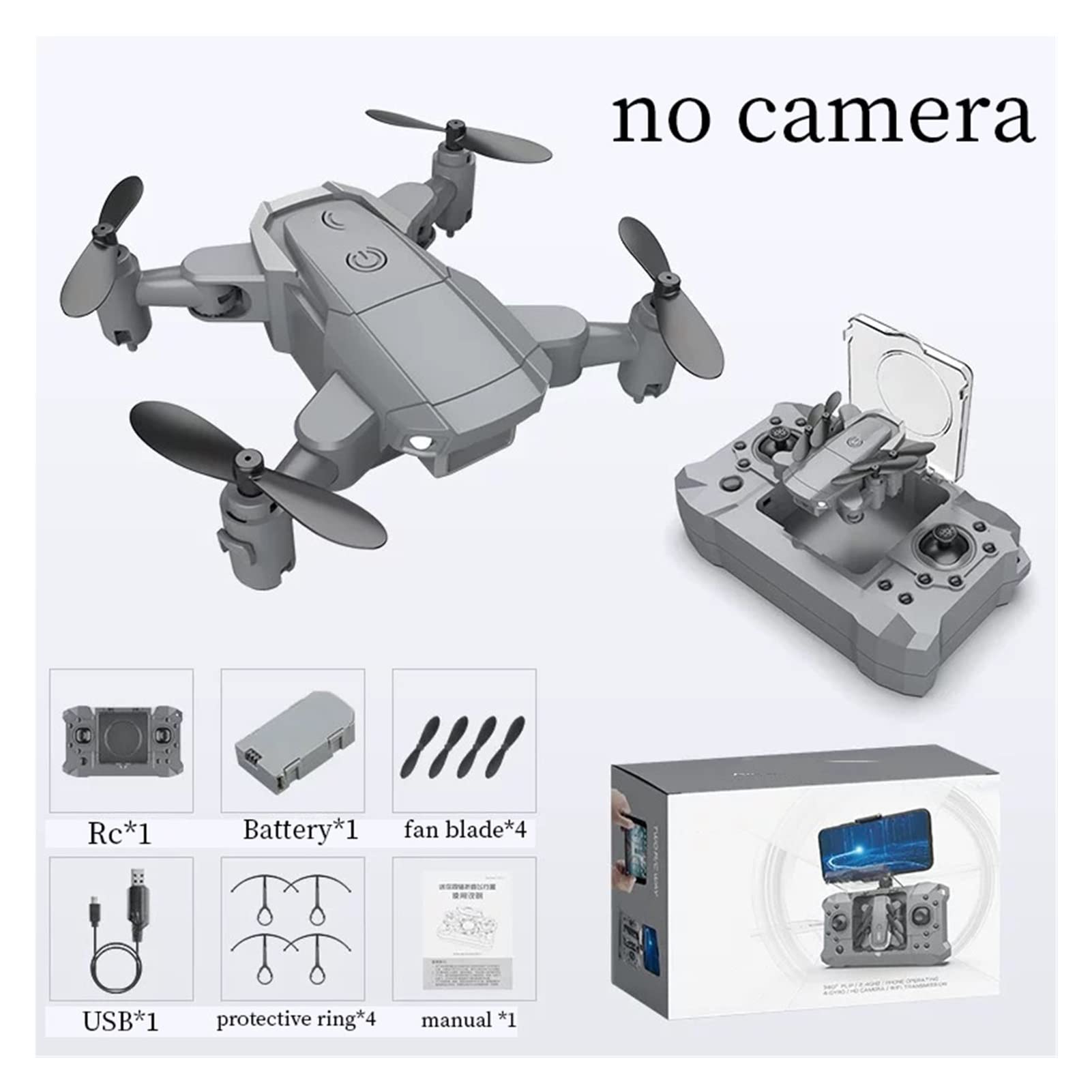 Drone Mini KY905 RC Drone 4K HD Kamera 1080P WiFi Vision Składany RC Quadcopter Profesjonalny dron Zabawki dla dzieci (Kolor: Rozmiar torby na kamerę 4K: 1) (Brak kamery 1)