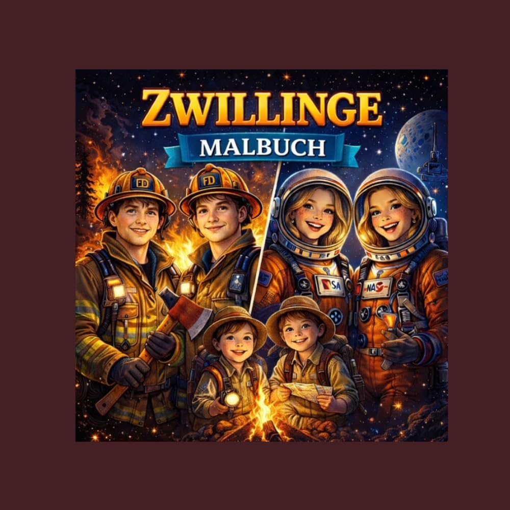 Twins-Das besondere Malbuch für Zwillinge: Zwei Herzen, ein Malbuch