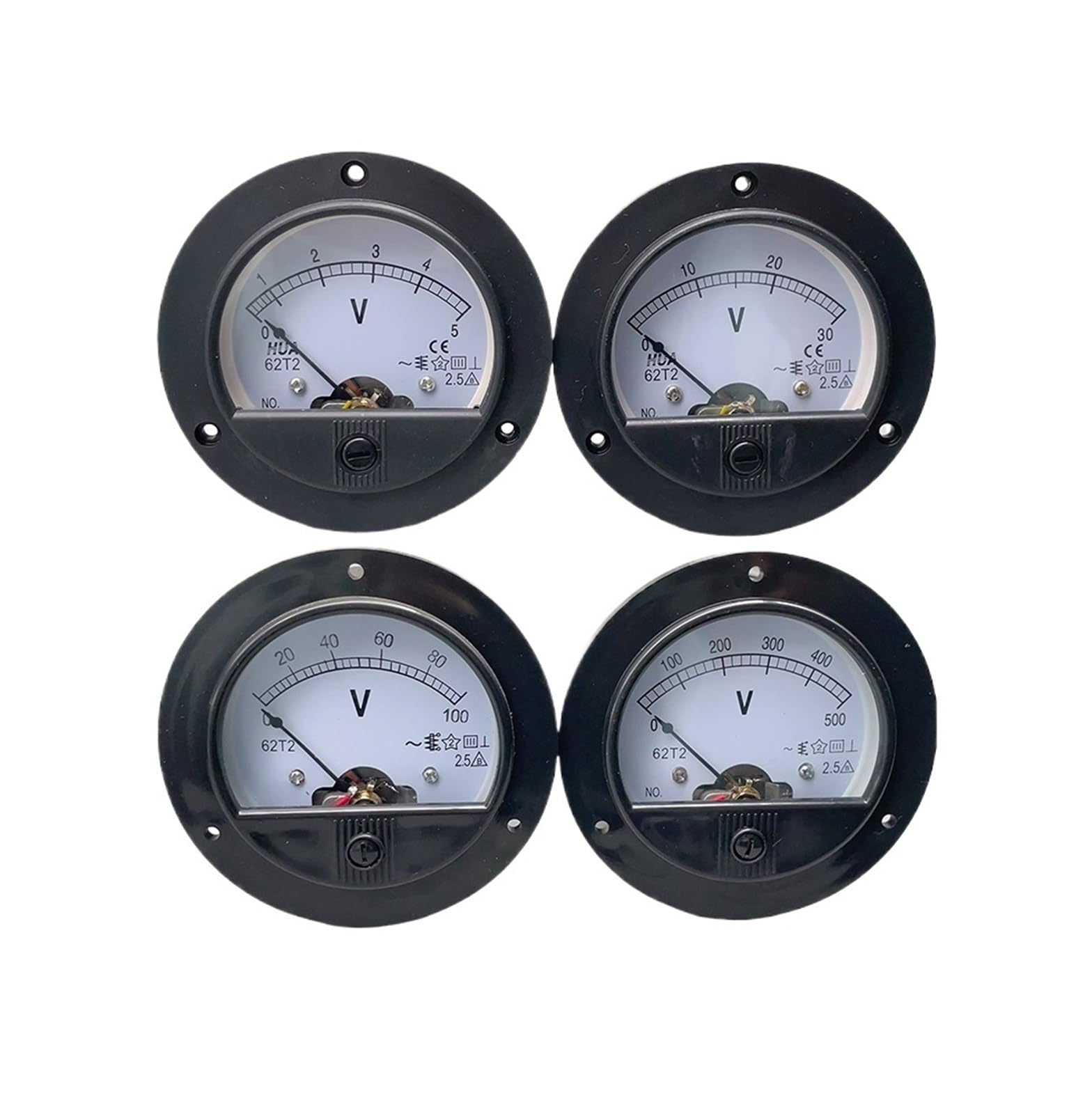 AC 62T2/65C5 3V 5V 10V 15V 20V 30V 50V Classe 2.5 Voltmetro analogico Misuratore di tensione Misuratore di tensione(750V)