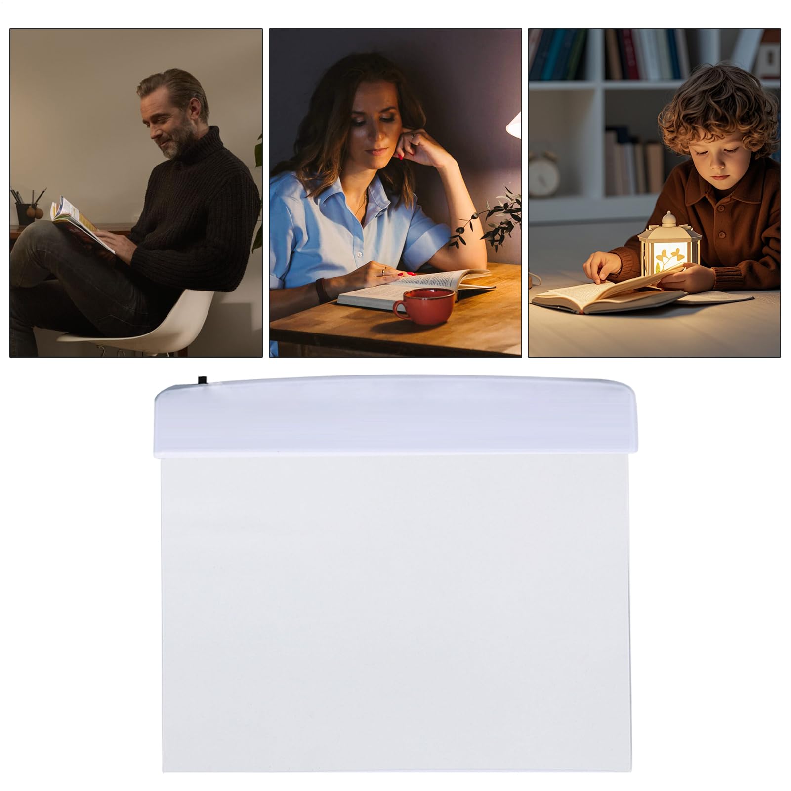 Générique Lumières de page de livre à LED plates pour lire la nuit, veilleuses de lecture de livres pour livres au lit, accessoires de lampe de lecture pour femmes lectrices, amateurs de livr es