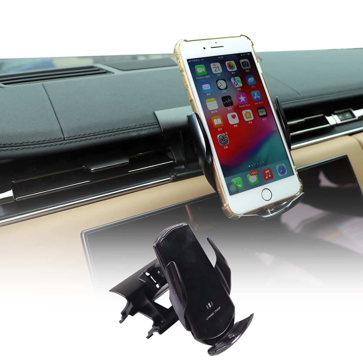 Alumium Car Dashboard Mobile Phone Holder Trim For Land Rover