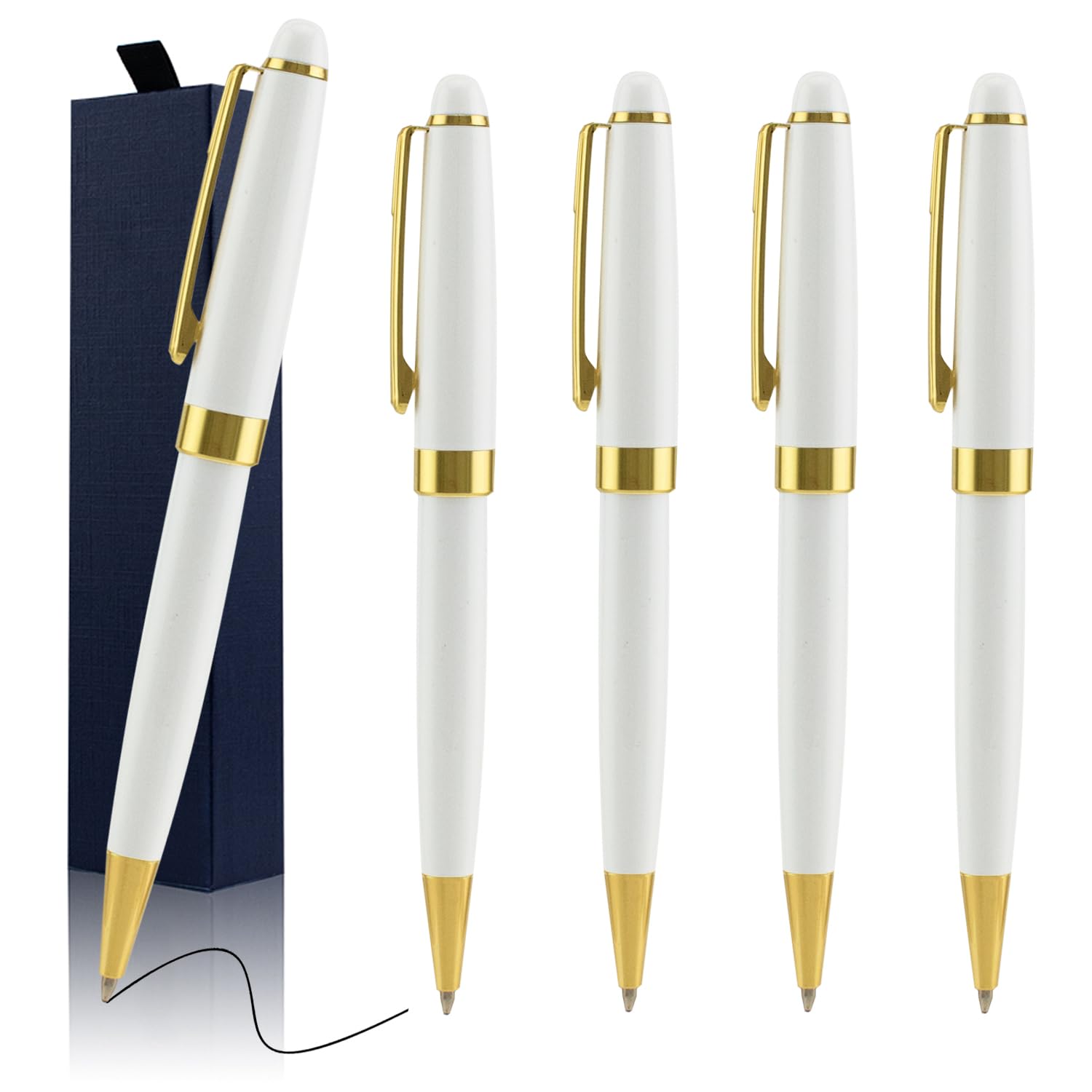 ANCOLOFIS Personalised Business Ballpoint Pens-Medium Point Nib - Quality Pens Metal Body no plastic, Engraving With Your Name/Message Corporate Executive Gift for any occations