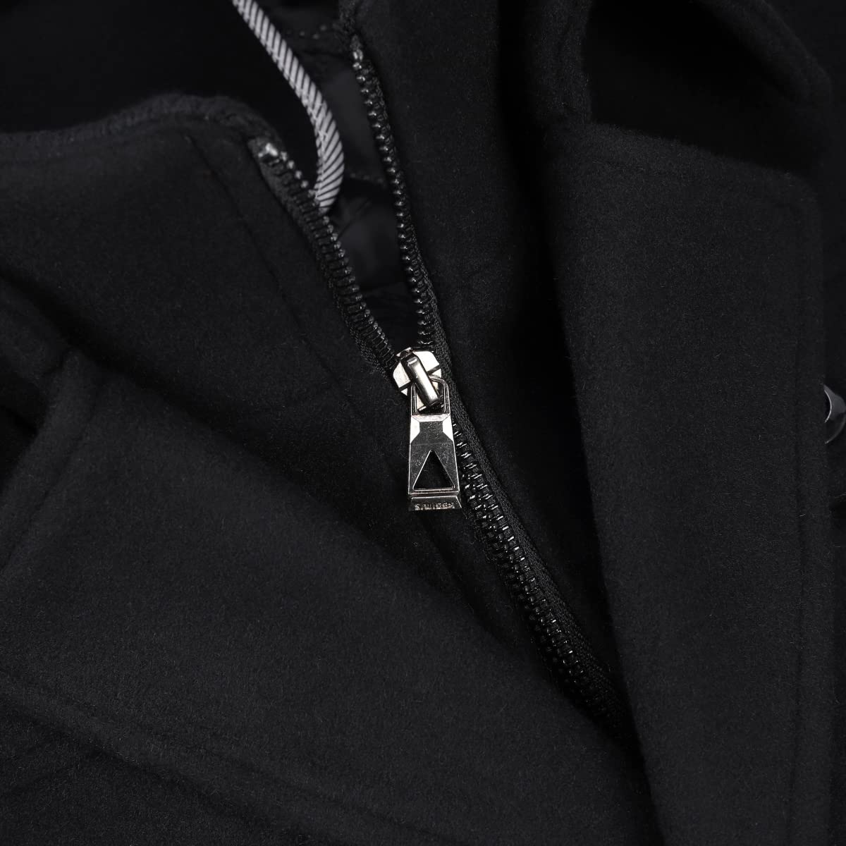 YOUTHUP Manteau Homme en Laine Hiver Chaud Manteau Epais Mi-Long Parka Trench Coat Caban Col Amovible Revers