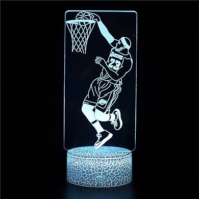 3D-Illusions-Nachtlicht mit Fernbedienung, Tischlampe mit Abbase und