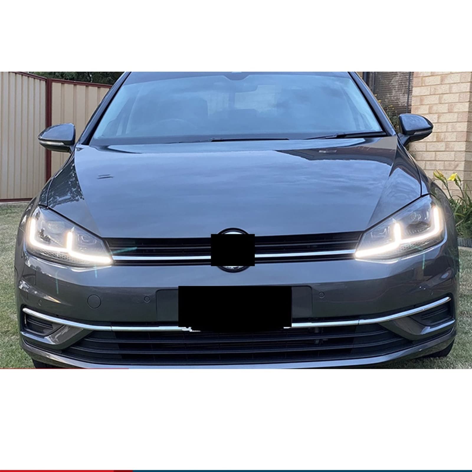 Zespół lampy przedniej reflektor DRL kompatybilny z Golf 7 2013-2017 MK7 Upgrade 7.5 Design dynamiczny włączony kierunkowskaz lampa z soczewką dwuogniskową(Bule LED,For Left Hand Drive)