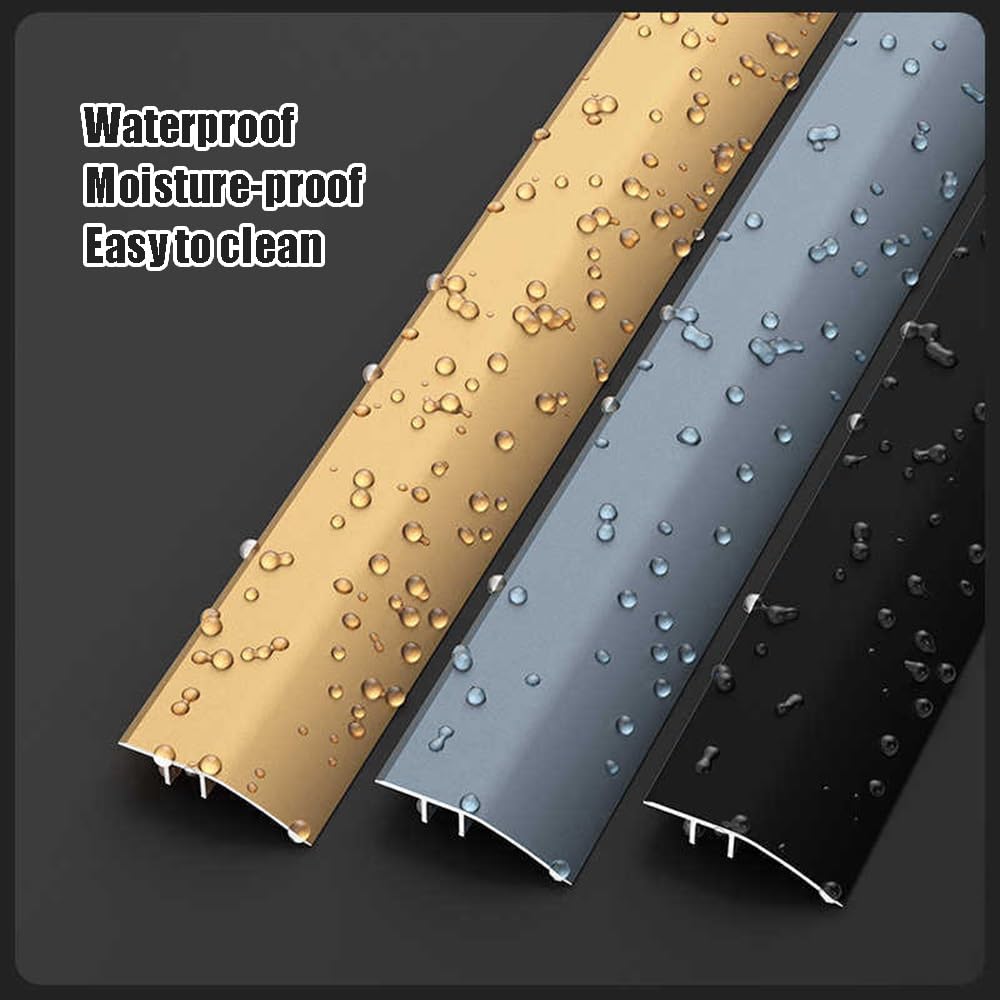 Listwa przejściowa podłogowa Aluminiowe listwy wykończeniowe Próg redukcyjny do podłogi/drzwi/dywanu/płytki, wysoki spadek(White,5ft(150cm))