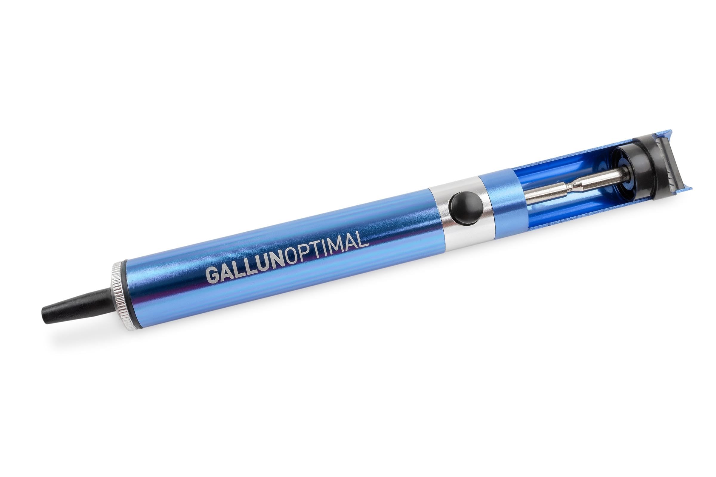 Pompa dissaldante professionale in metallo blu con punta ESD teflon alta potenza aspirazione