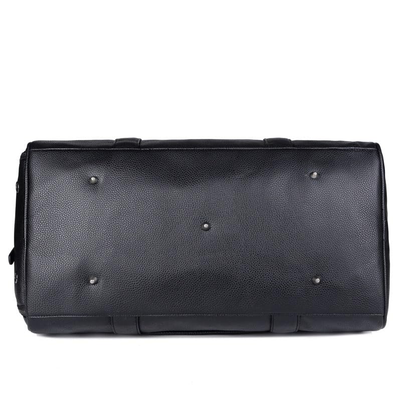 JSEIAJB Men's Portable Travel Bag Large Capacity Men's Leather Lychee Print Duffle Crossbody Gym Bag4