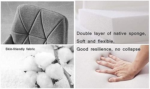 Miniatura 4 de Silla de computadora de tela Home Silla giratoria simple Asiento europeo Ocio Ascensor Silla de oficina Silla de estudio (gris)