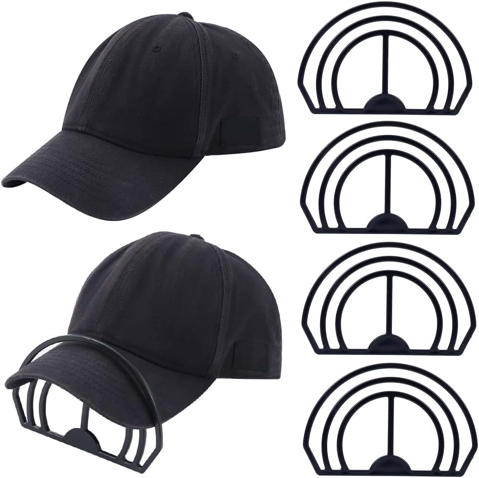 FOVIUPET 4pcs Hat Brim Bender, Plastic Hat Curving Band Hat