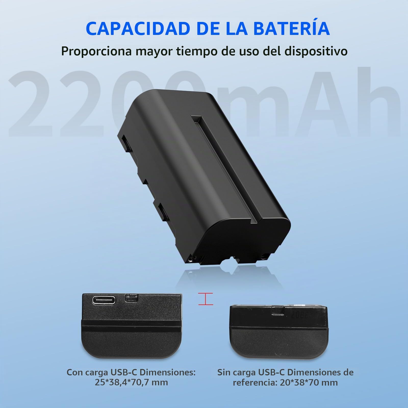 Feelworld T7PLUS Monitor de Campo DSLR de 7 Pulgadas con Batería F550 de 2200 mAh Full HD Focus Video Assist 1920x1200 IPS con Salida de Entrada HDMI 4K