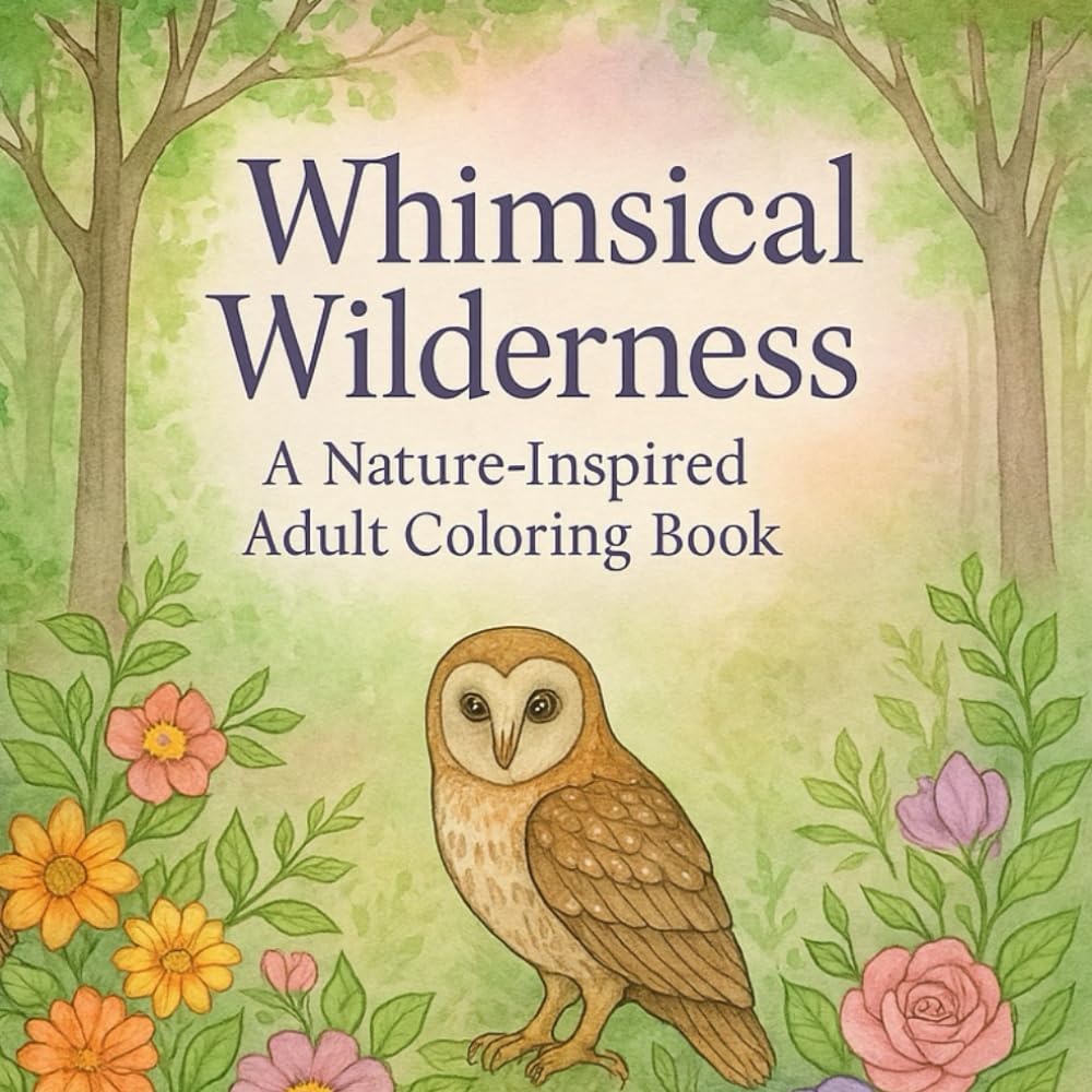 Whimsical Wilderness: A Nature-Inspired Adult Colouring Book: Intricate Animal Silhouettes, Fantasy Landscapes & Mandala Patterns for Stress Relief and Mindful Relaxation