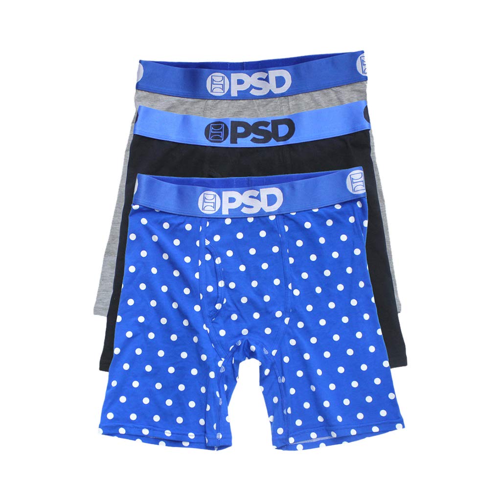 PSD Underwear Men's Wide Band Boxer Brief Underwear - Modal Cotton, 3-Pack
