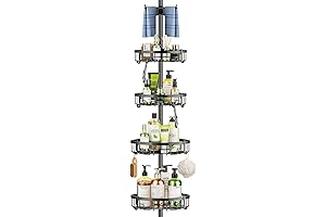 Coonoor Corner Shower Caddy with Adjustable Tension Pole (62-115 Inches)