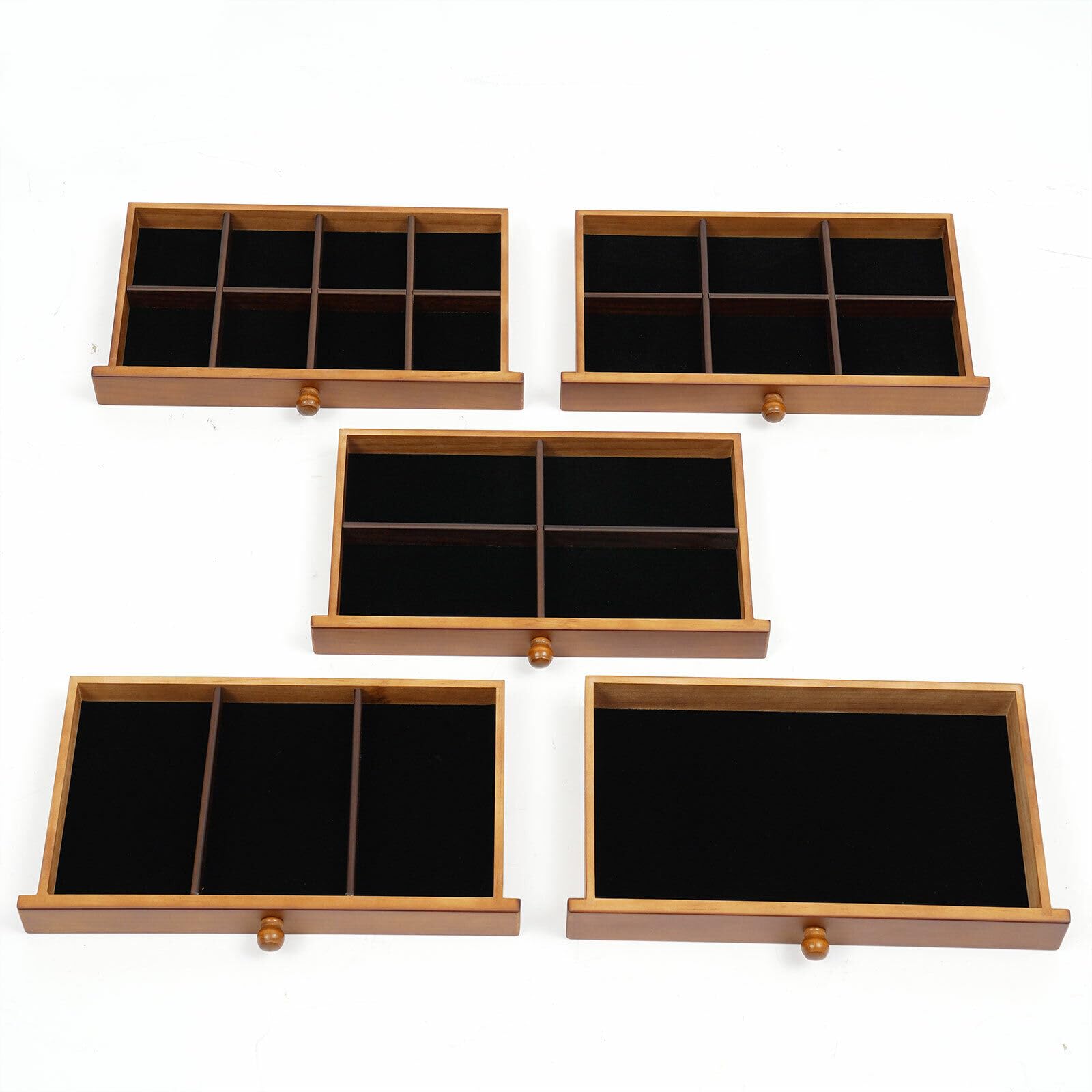 Joyero de madera de 6 capas con espejo, idea de regalo, para guardar relojes, gafas, joyas, gemelos, eslabones de repuesto, anillos, pendientes