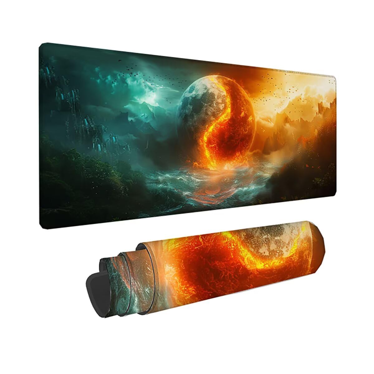 Tappetino per Mouse Gaming XXL 1200x600x3mm– Ufficio Mousepad Grande – Migliora la Velocità e la Precisione Tenuta Stabile Sottomano per Ufficio e Casa Accessori Scrivania Paesaggio PjY15705 N-U