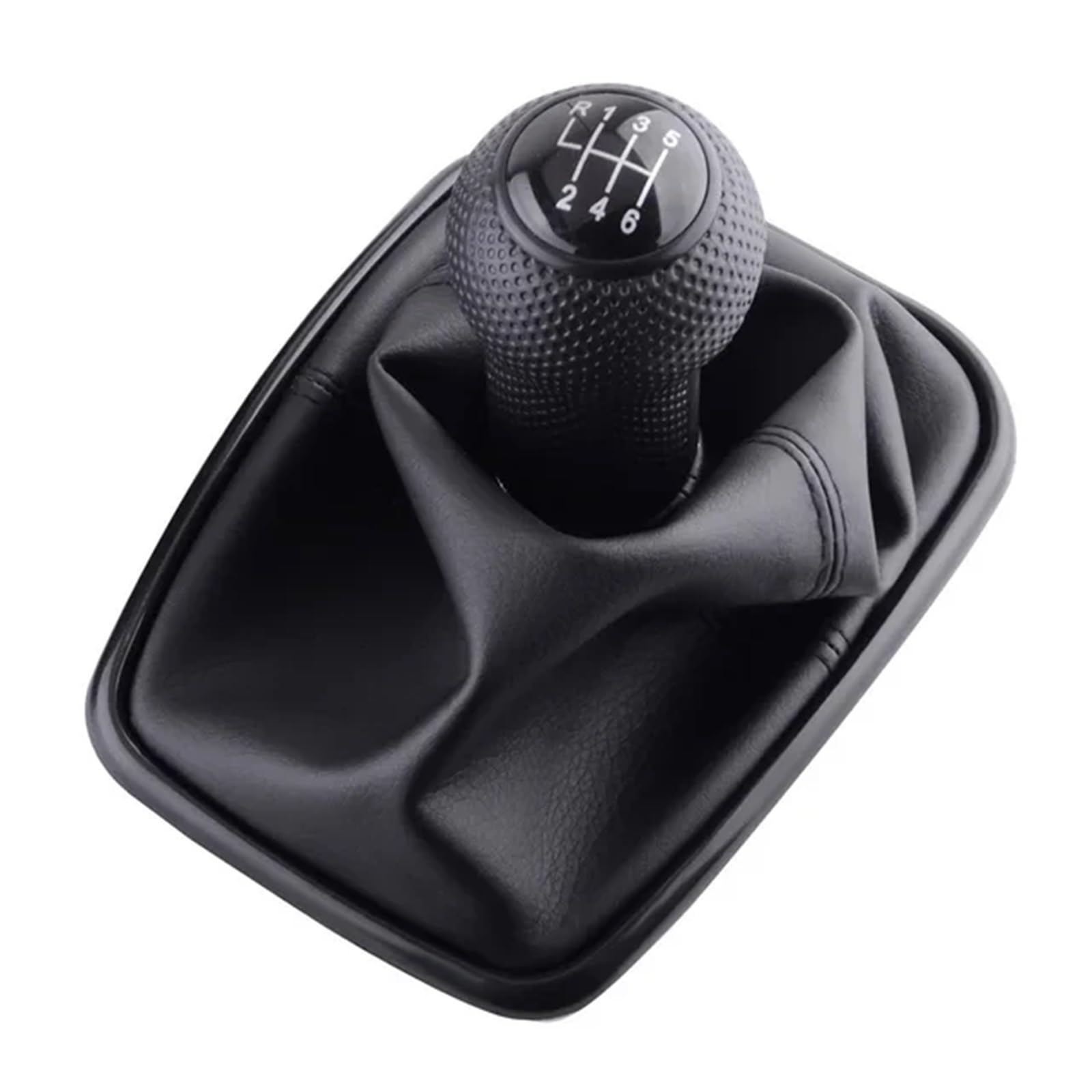 GXQKLSU Gear Shift Knob Compatible with VW for Golf 4 for GTI R32 for Bora for Jetta MT 2003-2008 5 6 Speed Gear Shift Knob Lever Shifter Gaitor Boot PU