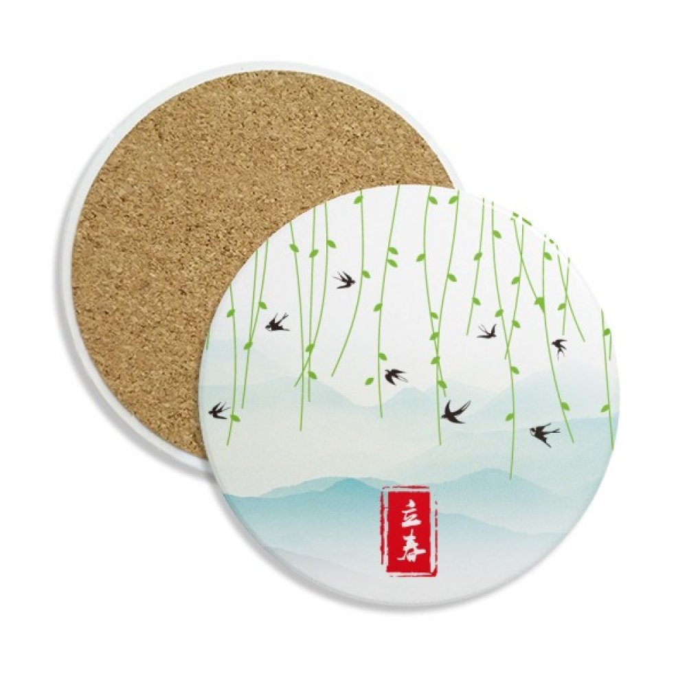Coaster en céramique anti-tache d'eau dessous de verre pierre absorbante