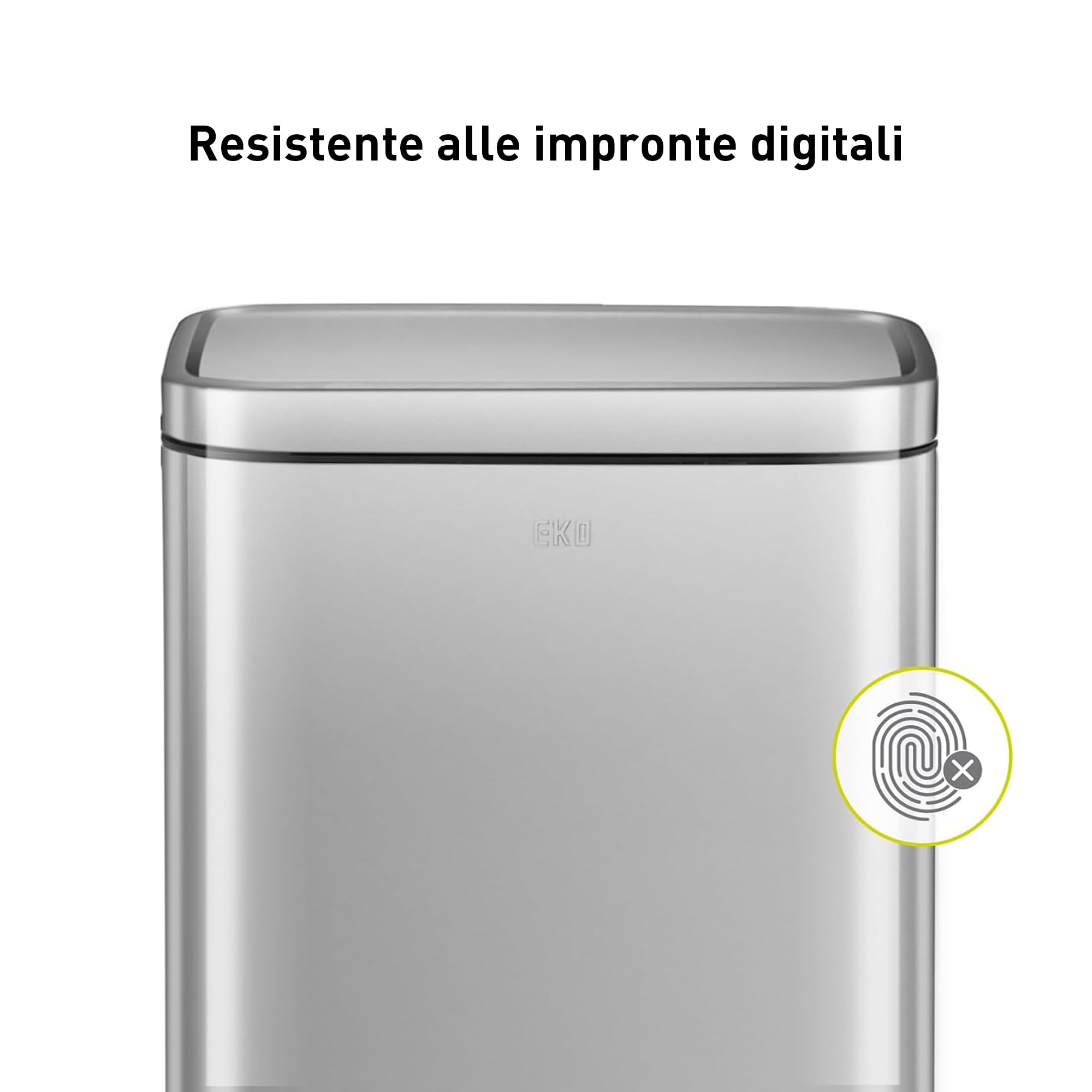 Pattumiera EKO Madison 20L in Acciaio Spazzolato, pattumiera per rifiuti da Cucina, Pedale Resistente, pattumiera per Bagno, Chiusura Ammortizzata, pattumiere, pattumiere per Bagno