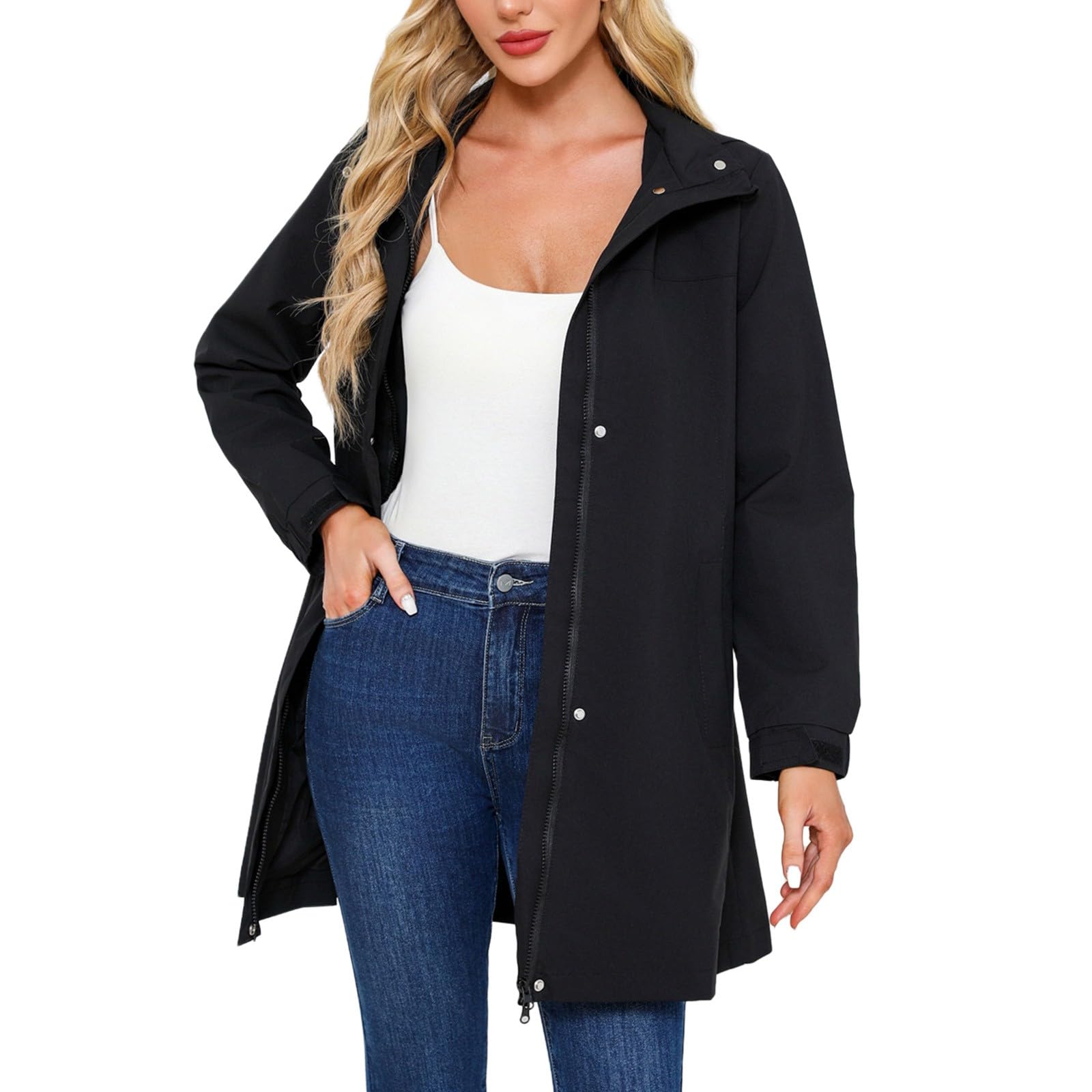 Generisch Chaqueta softshell para mujer, impermeable, chaqueta de verano para mujer, elegante, chaqueta de ciclismo fina, ligera, chaqueta de senderismo, cómoda chaqueta para exteriores, chaqueta