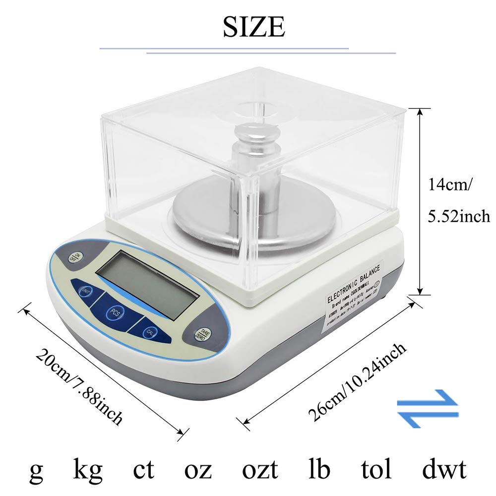 Laboratorio de Alta precisión Balanza analítica de precisión Digital Balanza de Laboratorio Balanza electrónica de precisión de 1 MG Balanzas de joyería Balanza electrónica (100 g, 0,001 g)
