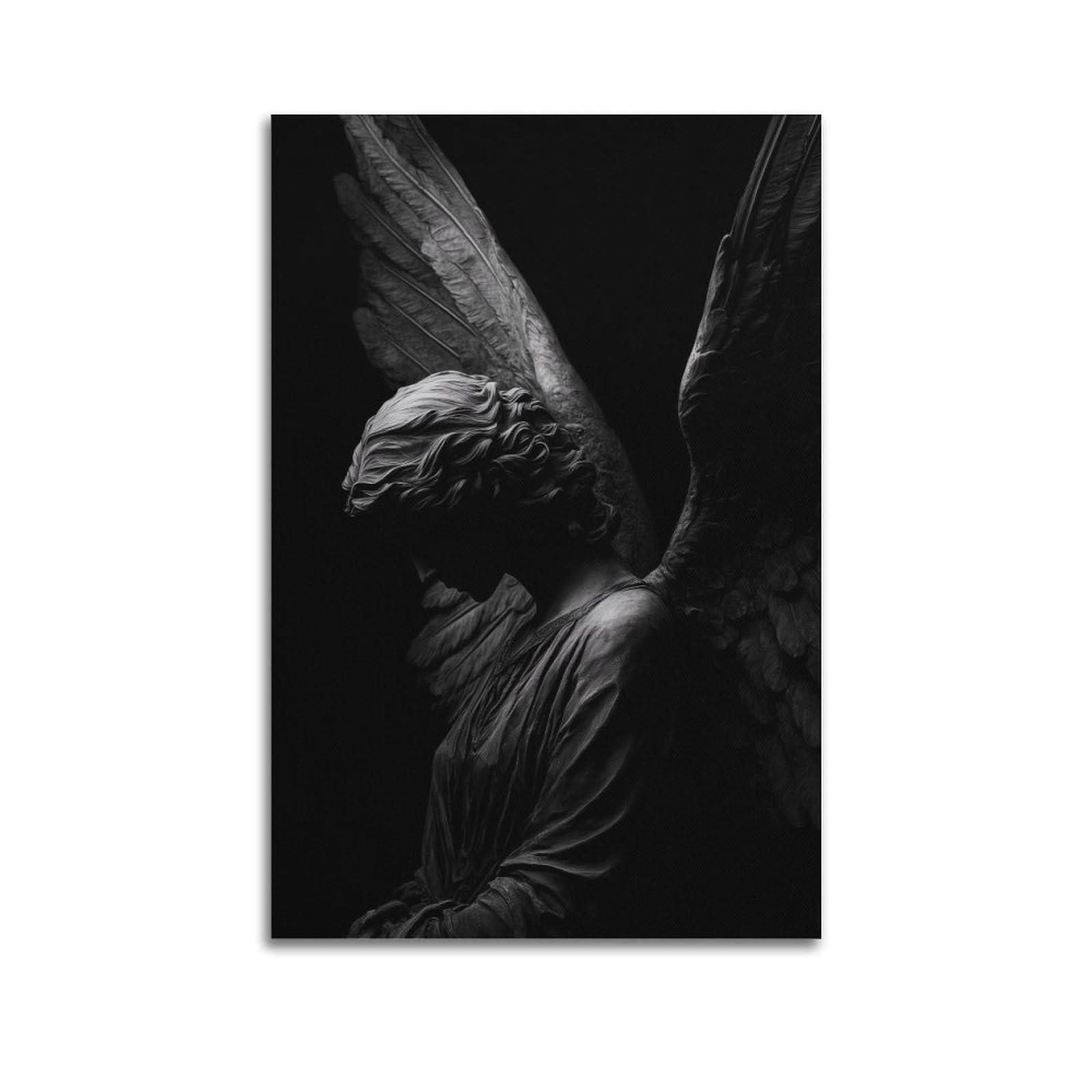 XKUGA Zen Gothic Christ Poster Archangel MichaeI Modern Decorative Canvas Prints - Ideal Wall Art for Family, Man Cave, Game Room, Boys & Girls Bedroom 16x24inch(40x60cm)
