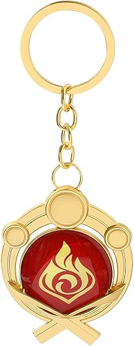 CHUQIU Genshin Impact Vision - Llavero luminoso de ojo de Dios