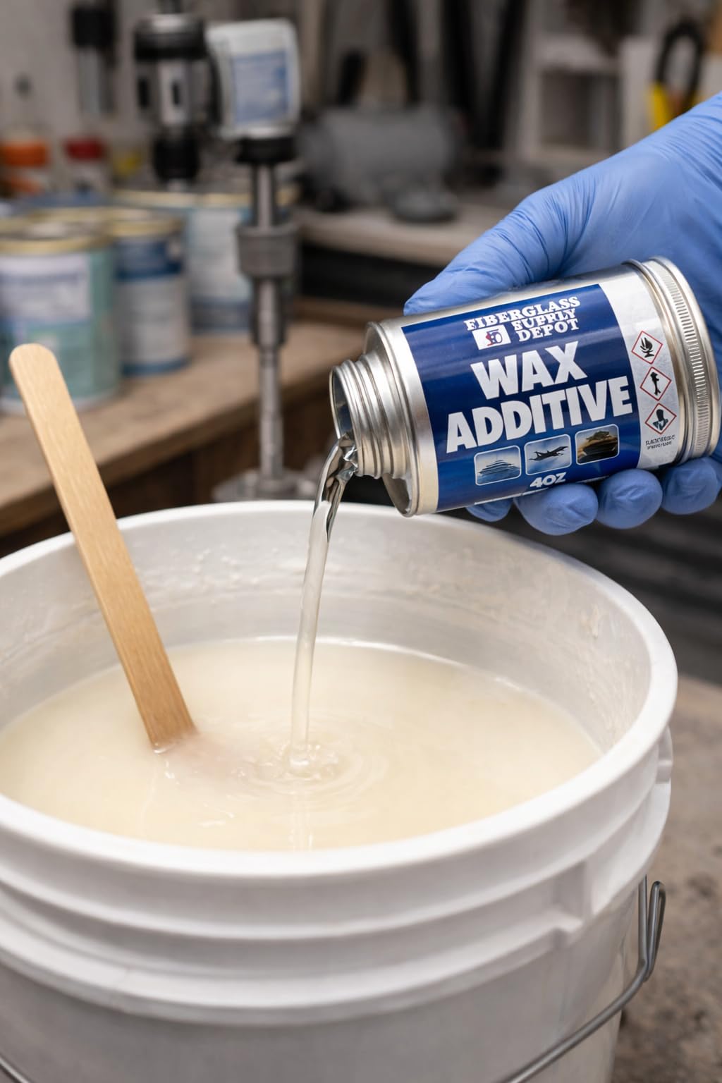 Fiberglass Supply Depot Wax Additive - 4 oz Surfacing Agent for use with Gelcoat and Polyester resins