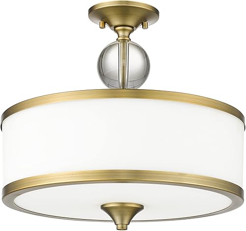 Miniatura 6 de Z-Lite 307SF-CH Cosmopolitan - Montaje semiempotrado de tres luces, marco de metal, acabado cromado y sombra blanca de material de vidrio