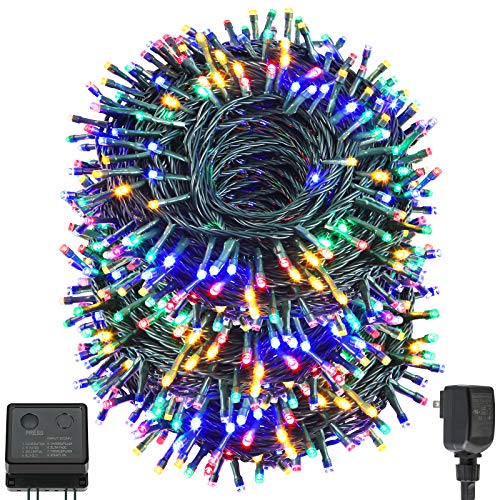 Hottest Sales QUWIN Led Outdoor Christmas String Lights, 344Ft 1000 LED UL Certified 8 Lighting Modes , Indoor & Outside Waterproof Fairy Light for Christmas Tree, Patio, Wedding, Party (344 Ft Multi-Color)