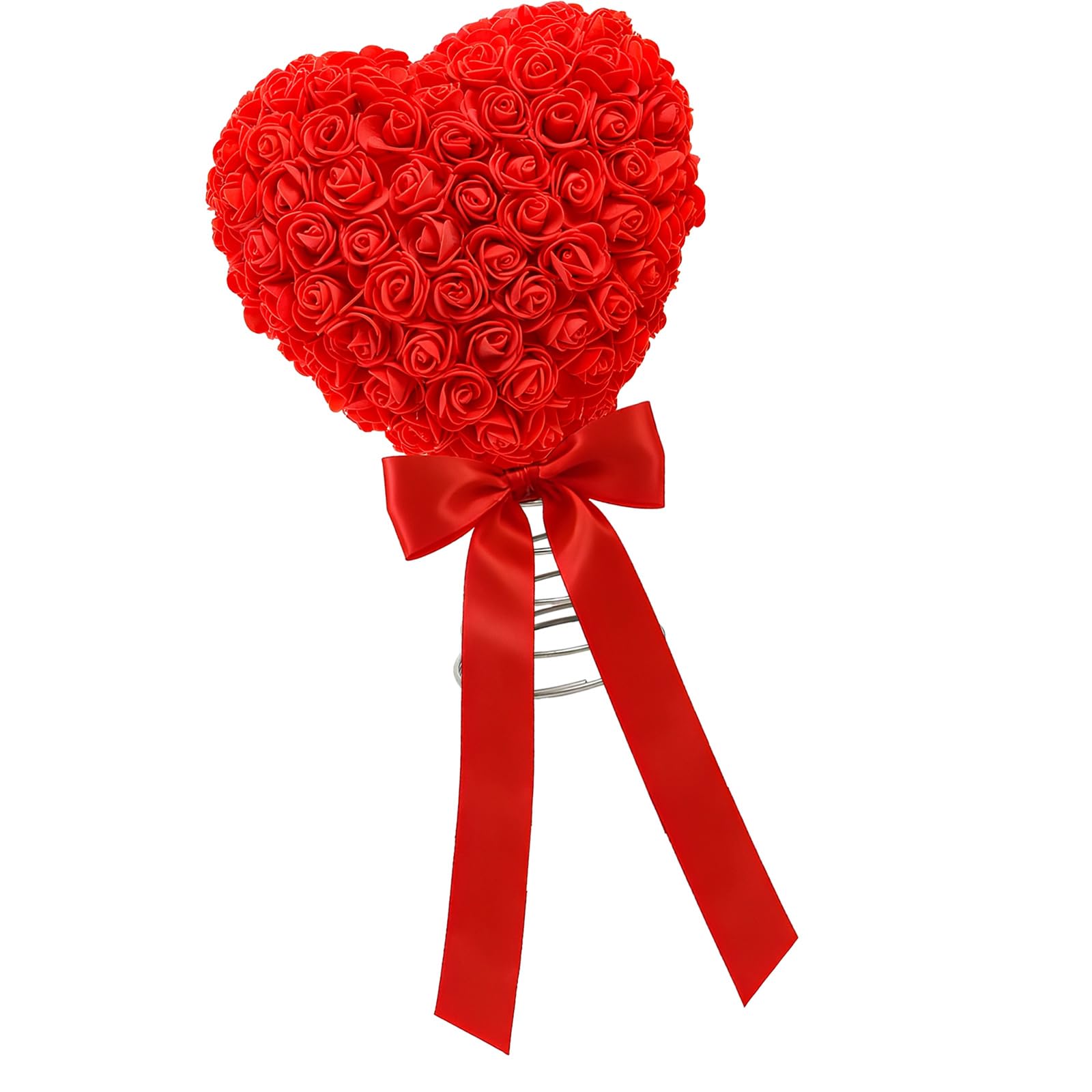 LUCKGONI Rose Heart Bowknot Tree Toppers Valentine's Party Christmas Decorations And Home Celebration
