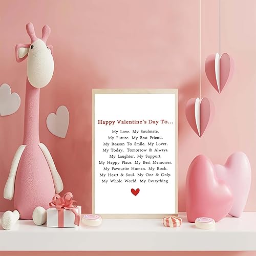 Miniatura 6 de OJsensai Happy Poem Tarjeta de San Valentín para él y ella, regalos de San Valentín, dulces ideas de regalo de Vday para marido y esposa