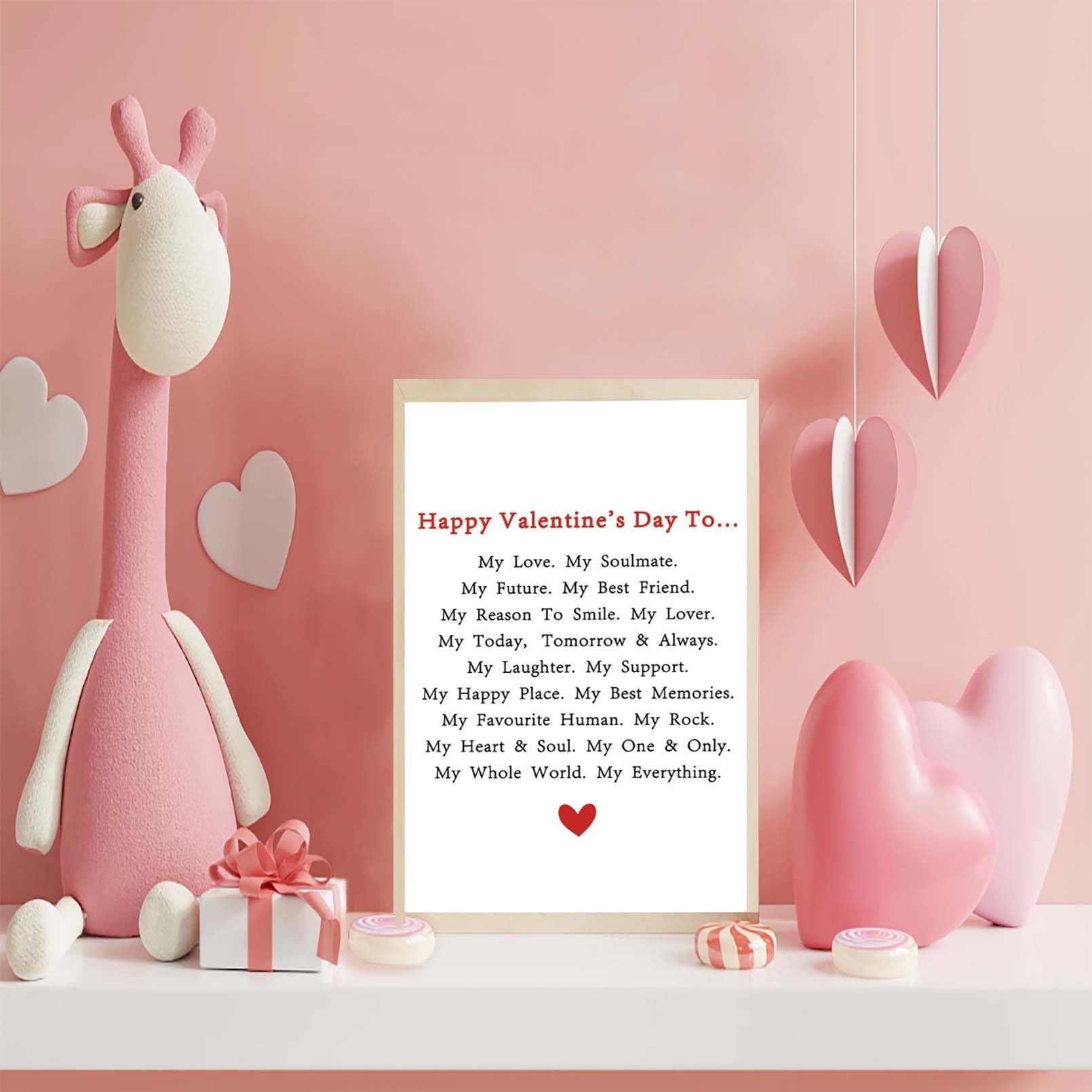 OJsensai Valentinstagskarte An My One And Only – 20,5x13,5 Cm, Leinenkarton, Mit Umschlag, Leere Innenseite