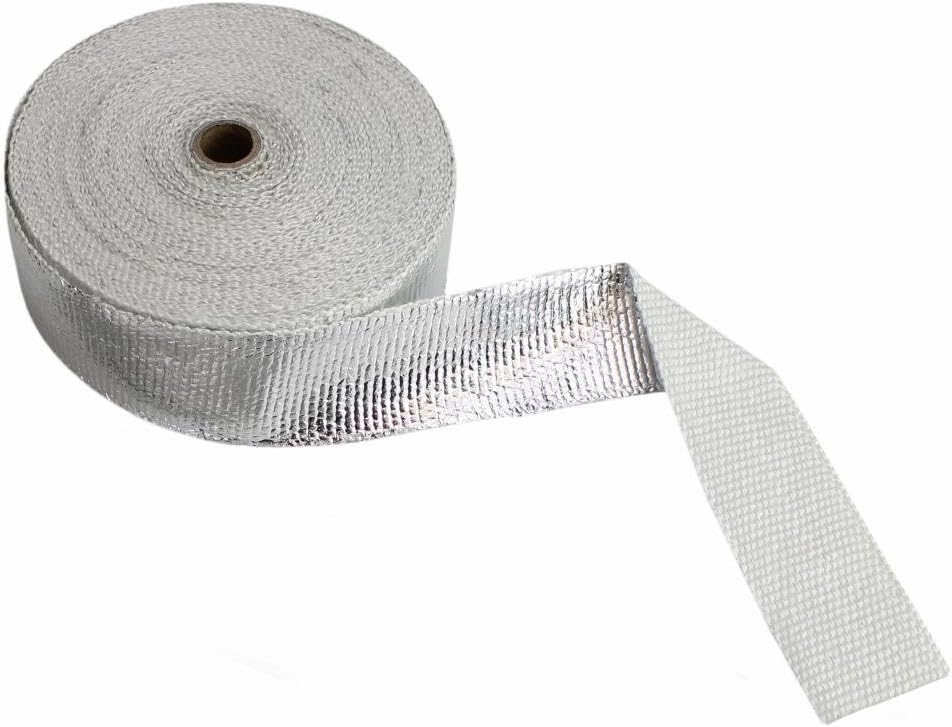 Aluminized Fiberglass Exhaust Pipe Wrap, Header, Parts, Heat, Shield, Tape Automotive, Exhaust, Heat, Sleeving