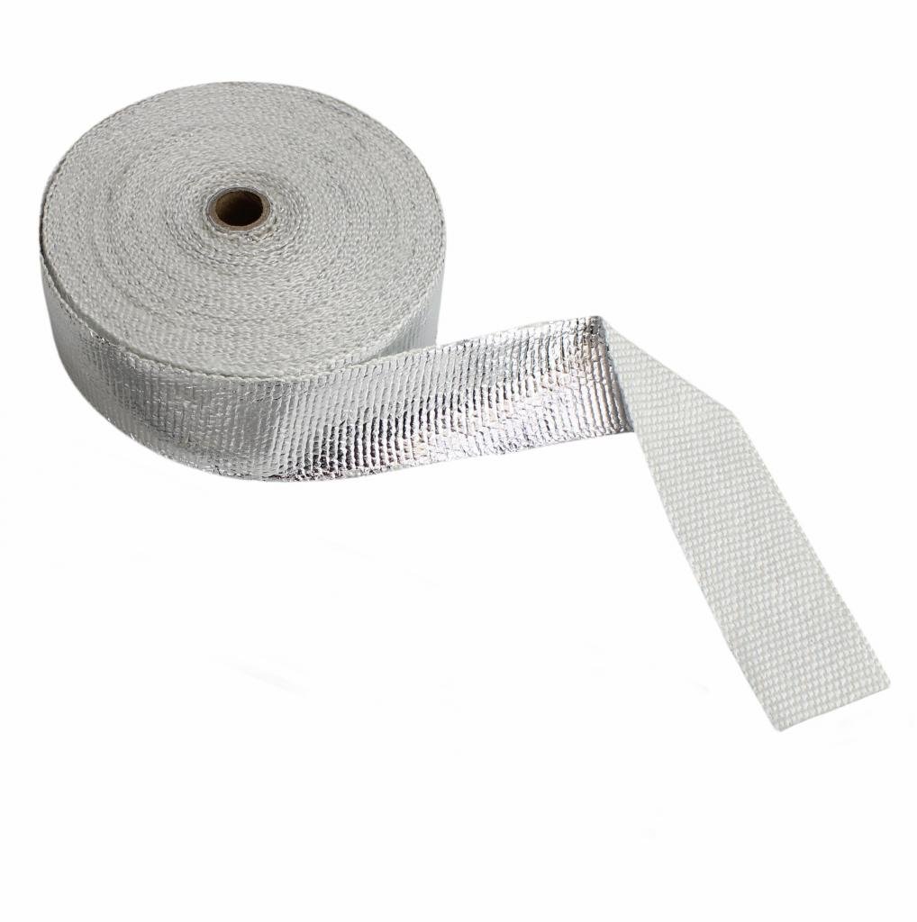 JC Performance Products USAJCP Heat-Resistant Header and Exhaust Pipe-Wraps (Aluminized Fiberglass, 2 Inch Thick x 50 Foot Length