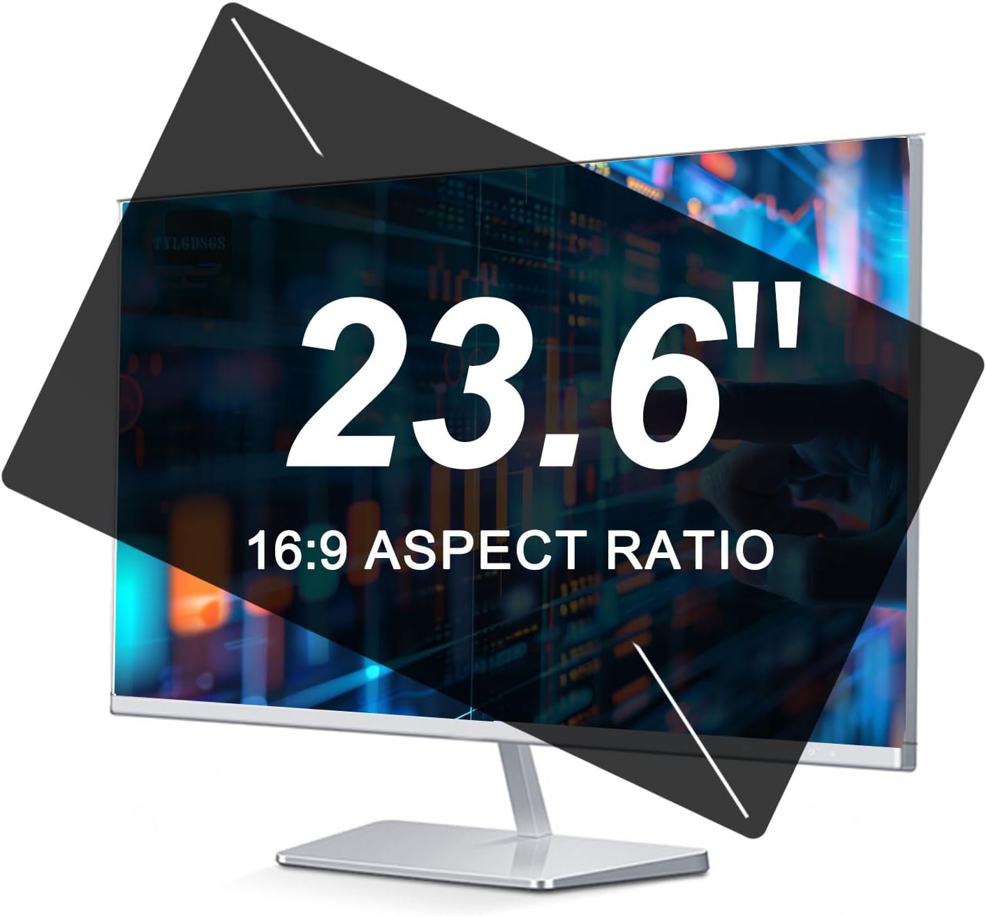 2-PACK Computer Privacy Screen Filter for 23.6 Inch, 16:9 Widescreen Monitor(20.55In X 11.57In), Suitable for Various Brand Monitor - Anti-Glare - Anti-Blue Light - Anti-Spy Privacy Shield