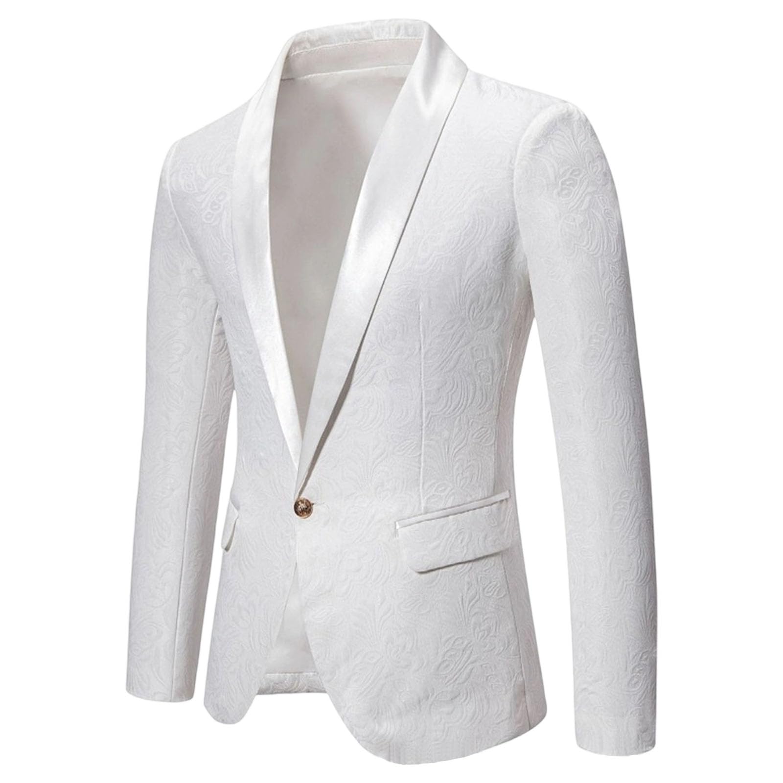 Veste de smoking cachemire à 1 bouton pour homme, coupe classique, jacquard, sport, cachemire, blazer de mariage pour homme
