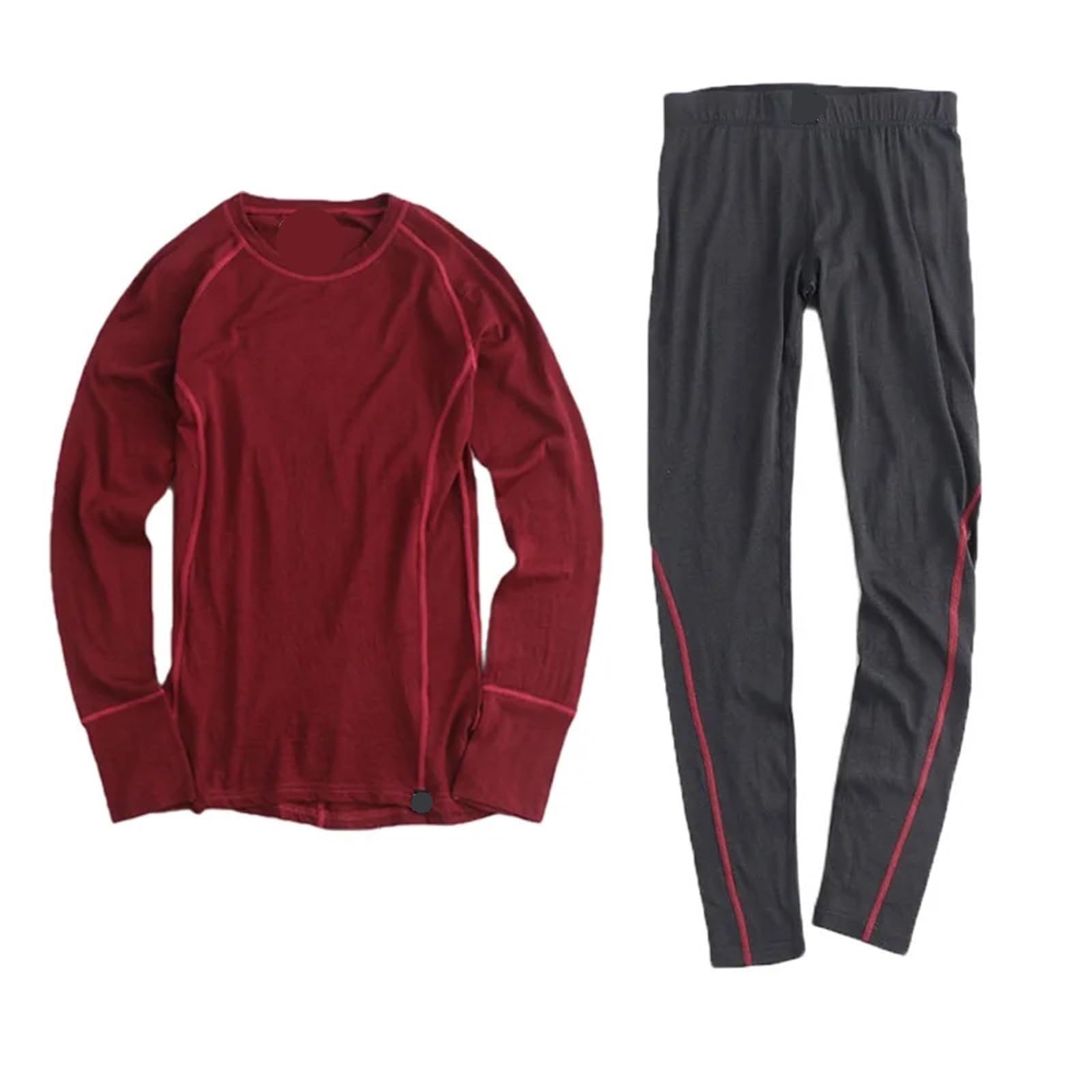 Peso Ligero 180G de Las Mujeres Superiores e Inferiores la Ropa Interior térmica Lanas determinadas Capa Base Calientes para Esquí,Moto