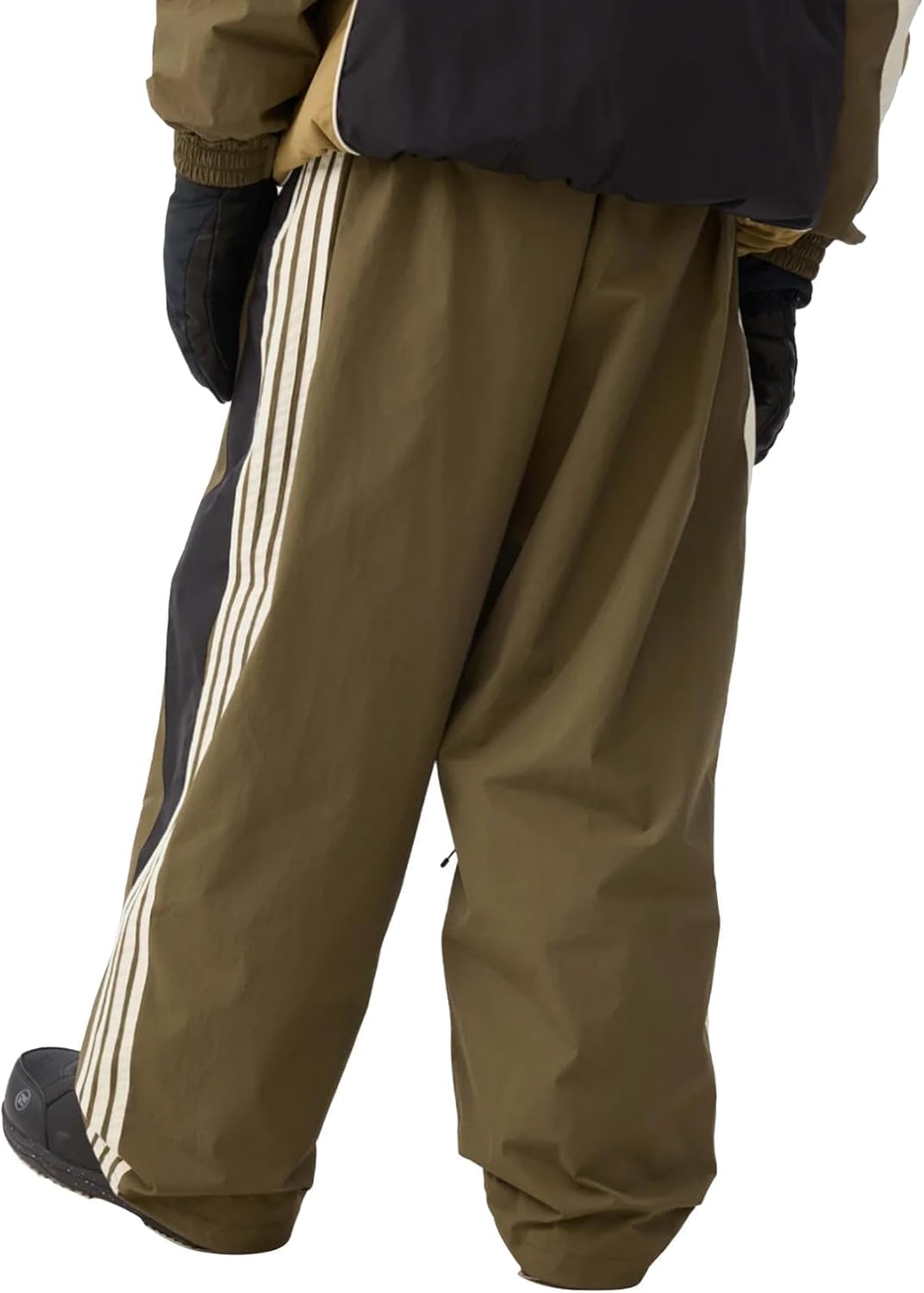 GSOU SNOW Women Mens Snow Pants Baggy Snowboard Pants Retro Sporty Side Stripe Ski Pants Insulated Waterproof Winter Outdoor - Image 2