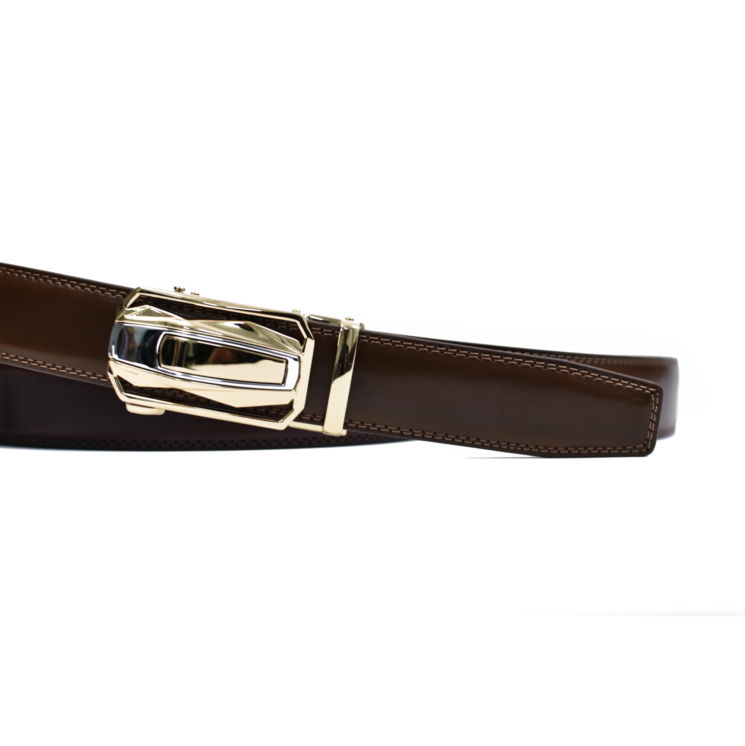 WildHorn Men's Genuine Leather Belt for Men| Premium Auto-Lock Buckle | Adjustable up to 48” | Formal & Casual Wear | Micro-Adjust Fit | Stylish Gift Box Included (BROWN TAN) - Image 5 thumbnail