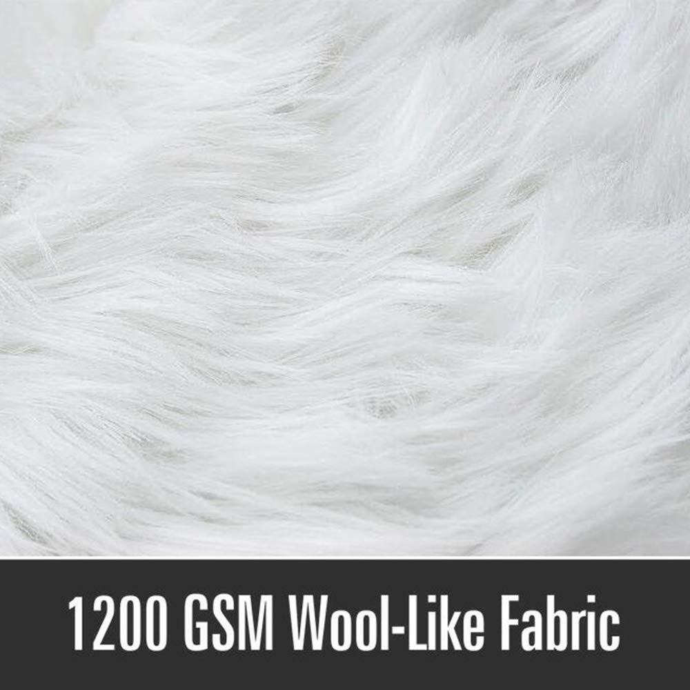 Chemin de table en peluche de couleur unie - Écharpe décorative en fausse peau de mouton - Antidérapant - Pour Noël, mariage - Rose - 120 x 60 cm