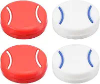 Amortecedor de vibração de raquete de tênis, pacote com 4 amortecedores de raquete de silicone macio, branco, vermelho