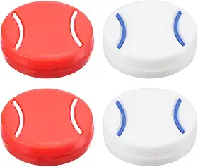 Amortecedor de vibração de raquete de tênis, pacote com 4 amortecedores de raquete de silicone macio, branco, vermelho