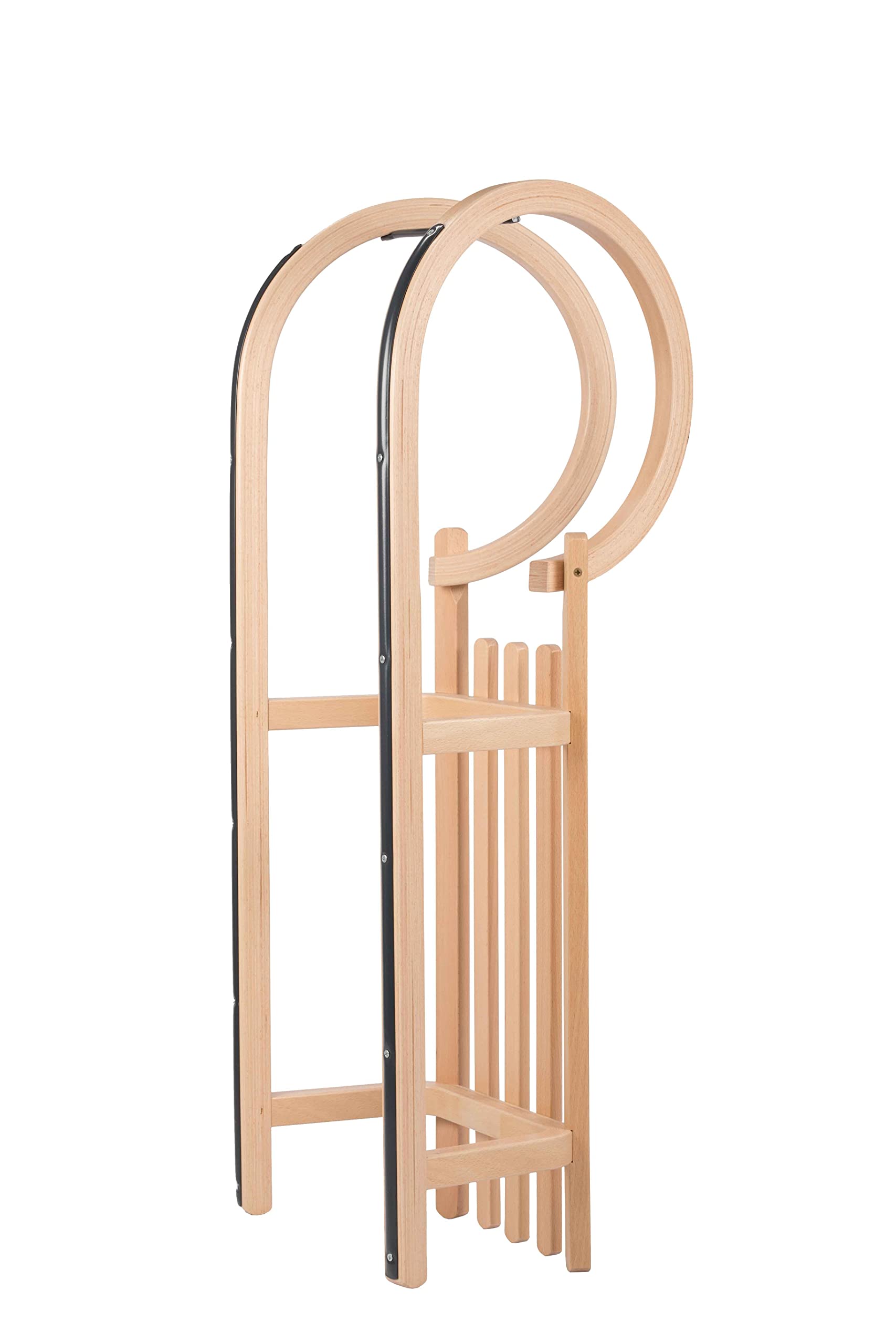 Spetebo COLINT - trineo de madera con cuernos 110 cm - trineo de madera de haya probado por TÜV - trineo para niños hecho de madera de haya