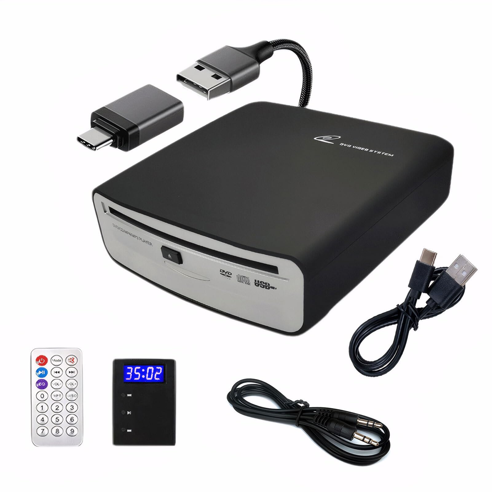 Interfejs USB Odtwarzacz samochodowy CD Dish Box Obsługuje | format audio WAV Łatwa instalacja Android w wersji 4 dla samochodów Obsługuje bezstratny format audio WAV dla Androida w