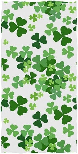 senya Toallas de mano de trébol de la suerte, toallas suaves para hotel, spa, baño, gimnasio, baño, 30 x 15 pulgadas