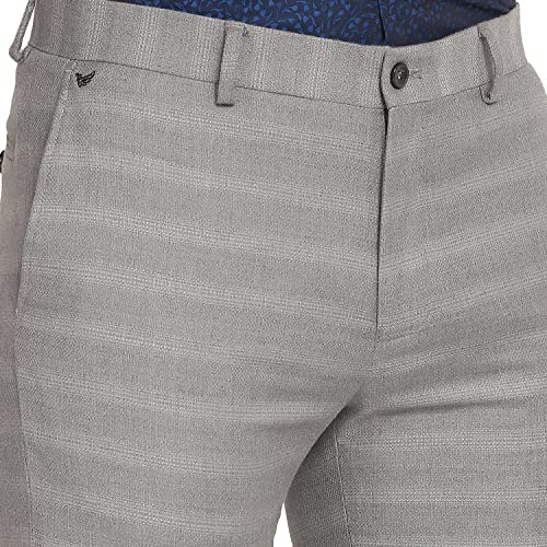 Image of blackberrys Printed Polyester Viscose Slim Fit Mens Work Wear Trousers
