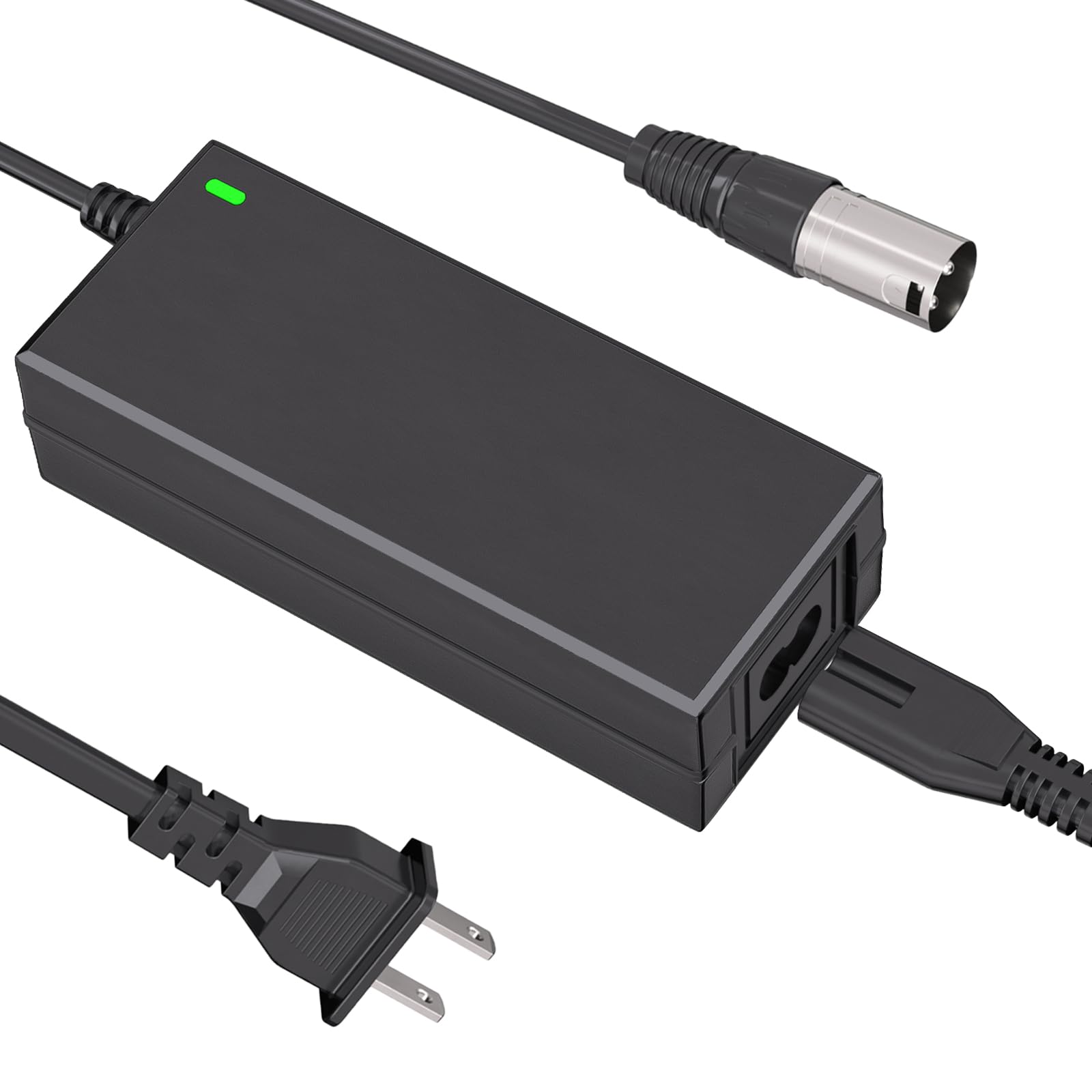 42V 2A Electric Bike Charger(3-Pin XLR Connector),Compatible with Razor Crazy Cart XL, MX650,MX500,Currie, Schwinn S1000, S600, Ezip E1000, X-600 for 36V Lithium Battery